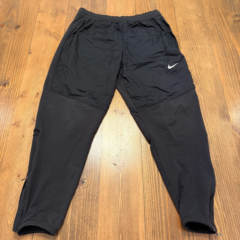 Nike Pants Mens Black Hybrid Reflective Woven Running Joggers Medium DM1148